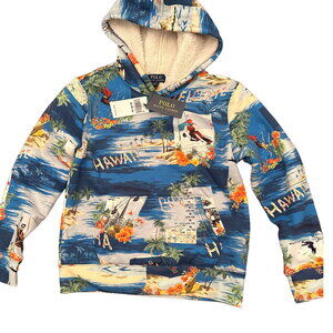 Ralph Lauren Childrenswear Boys Tropical Ski Print Fleece Hoodie Style BNWT